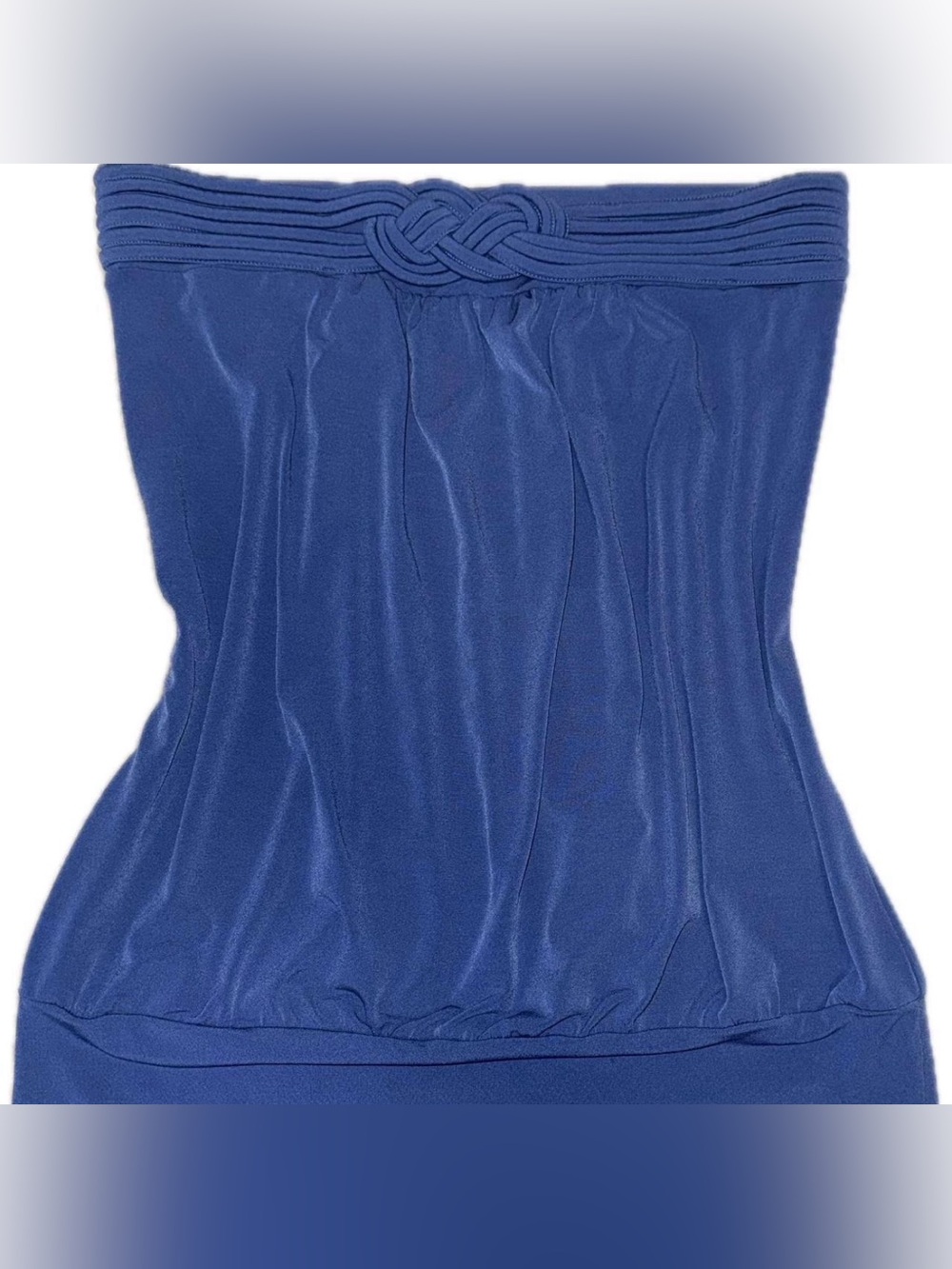 Esprit Royal Blue Strapless Knot-Trim Bandeau Top